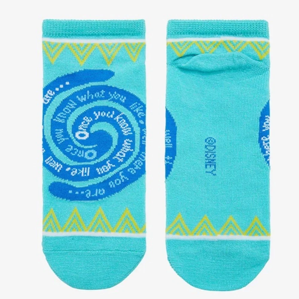 2/$12 Disney Moana‎ There You Are Spiral Socks Hot Topic